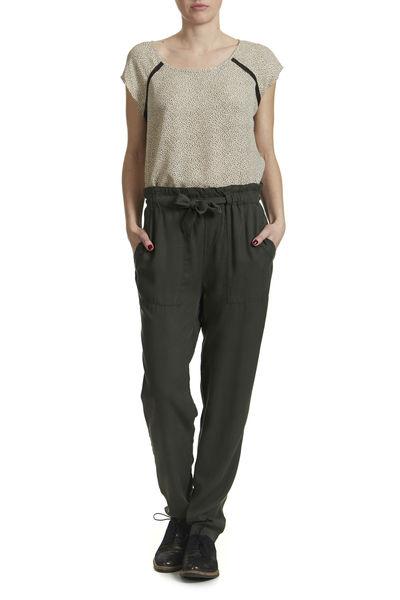 Pantalon Fluide Le Temps Des Cerises Aizen Kaki Fe