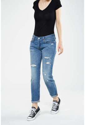 Jeans Levis 501ct Bleu Destroy Femme