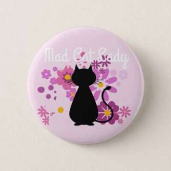 Madame folle de chat chat dans linsigne rose de