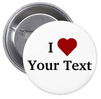 I bouton de coeur (personnalisez) Pins