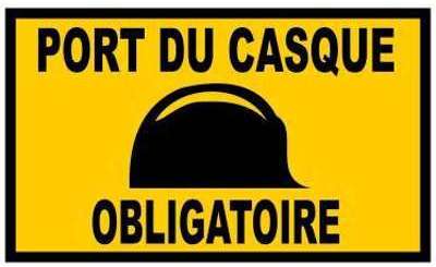 NOVAP - Panneau Port du casque obligatoire 330x200mm NOVAP - Panneau Port du casque