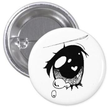 Oeil triste danime : (mini bouton Badge