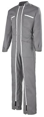 Combinaison de travail double zip grise acier Brav