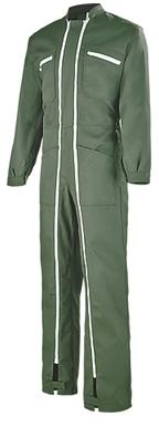 Combinaison de travail double zip verte foncé Brav