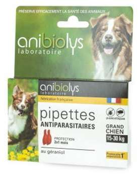 Pipettes antiparasitaires grand chien aux actifs 100 Pipettes antiparasitaires