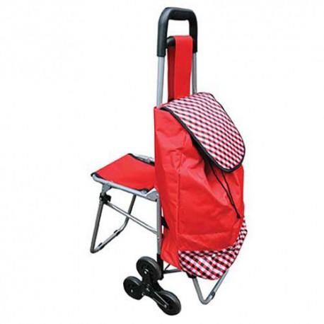 Chariot de course avec siège pliant