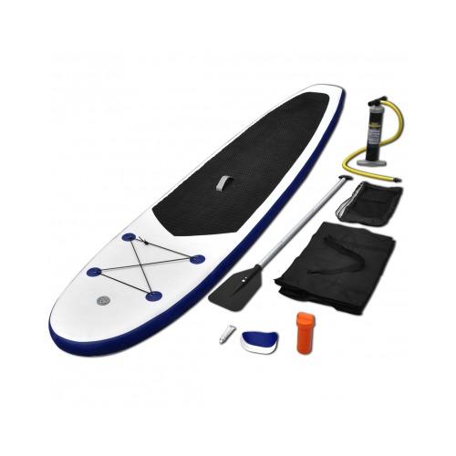 VidaXL Stand Up Paddle Planche à rame Bleu et blan