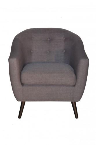 Fauteuil Crapaud Gris Style Scandinave BJORT