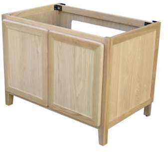 Meuble de cuisine bas sous évier avec 2 portes L90
