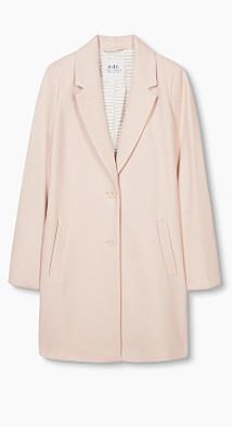 Esprit Manteau blazer en coton mélangé Pastel Pink