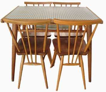 Table en Formica et 4 Chaises par Lucian Ercolani