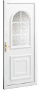 Porte d entrée en pvc durban vitrée à croisillons blancs Porte d entrée en pvc durban