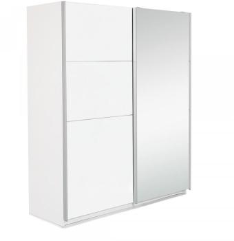 Armoire blanche 2 portes coulissantes