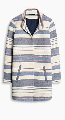 Esprit Manteau à rayures jacquard Blue pour Femmes