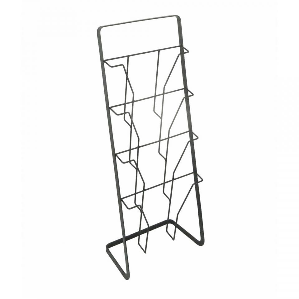 Range-magazines noir en métal 4 emplacements