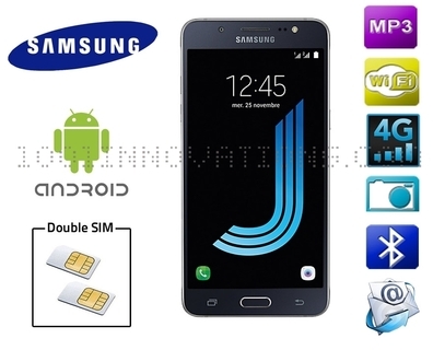 Smartphone double SIM Samsung J510 4G - Noir