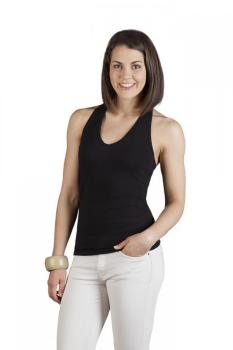 Top dos nu tour de cou, XL, noir