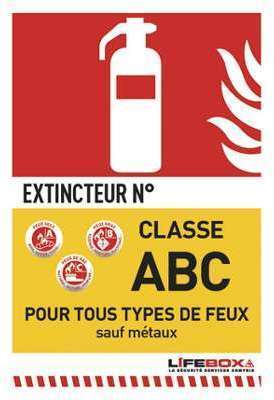 Classe ABC - Poudre polyvalente Le panneau Panneaux Classe ABC - Poudre polyvalente