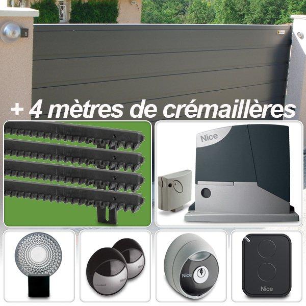Motorisation portail coulissant NICE ROAD 400kg +