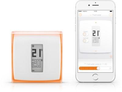 Thermostat connecté Netatmo compatible fioul gaz bois Thermostat connecté Netatmo