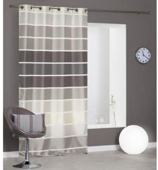 Double Rideau Charme 140 x 250 cm Rayures Multicol