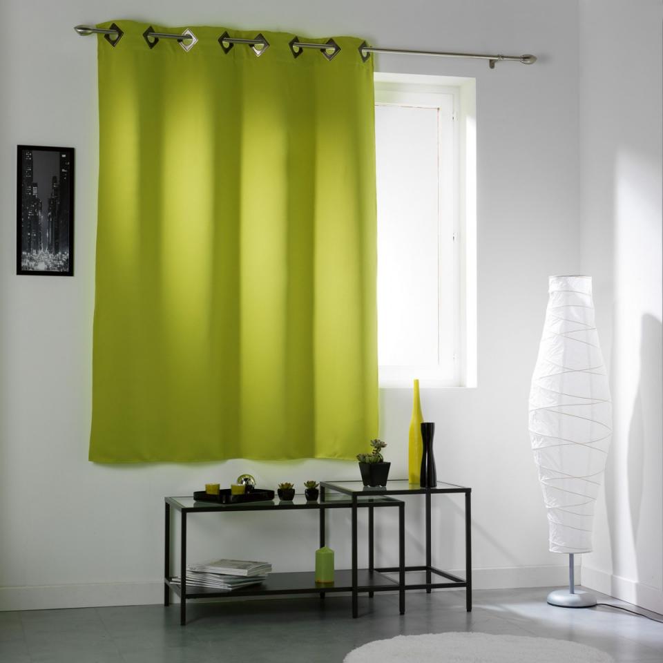 Rideau Occultant Uni Anis 140x180
