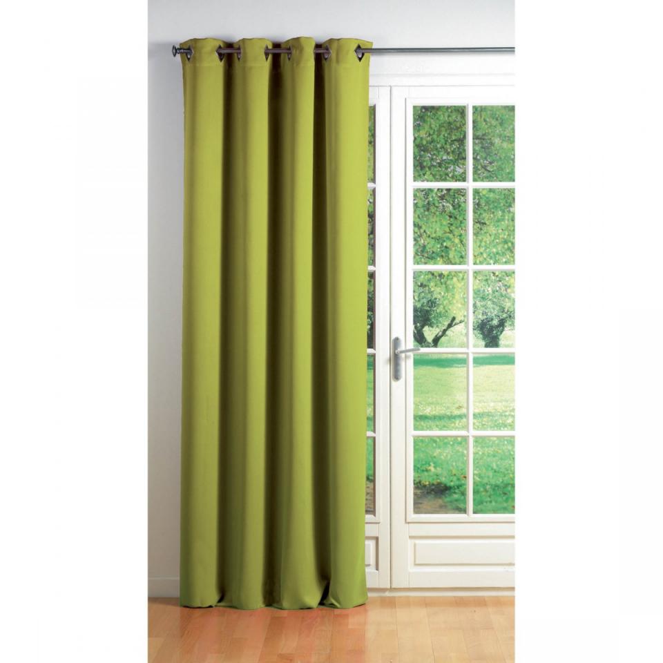 Rideau Occultant Uni Anis 140x260