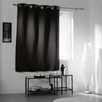 Rideau Occultant Uni Noir 140x180