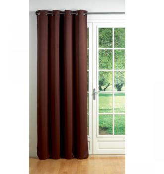 Rideau Occultant Uni Brun 140x260