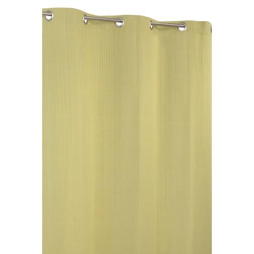 Double Rideau PolyCoton Raye Vert Anis