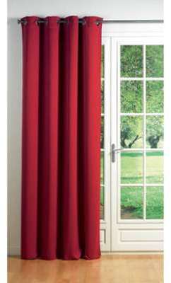 Rideau Occultant Uni Rouge 140x260