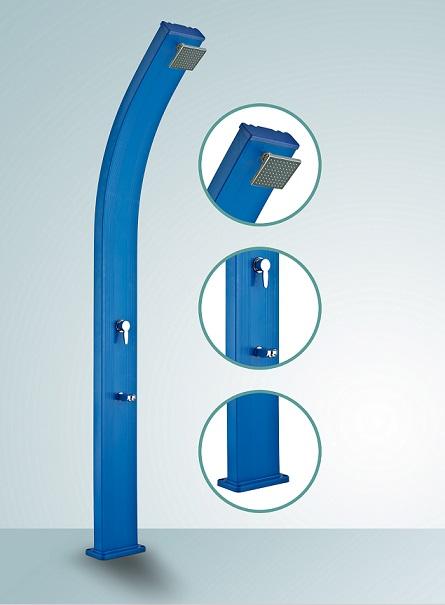 DOUCHE SOLAIRE COURBEE Alu BLUE 30L