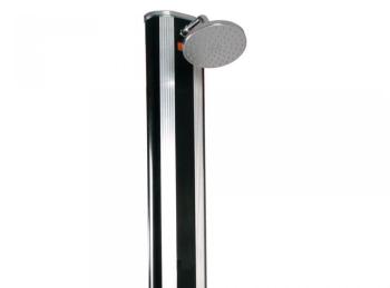 Douche solaire piscine en aluminium et noire rince