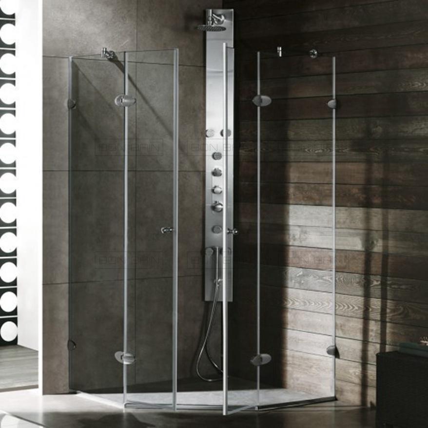 Cabine de douche d?angle 120 cm porte battante VER