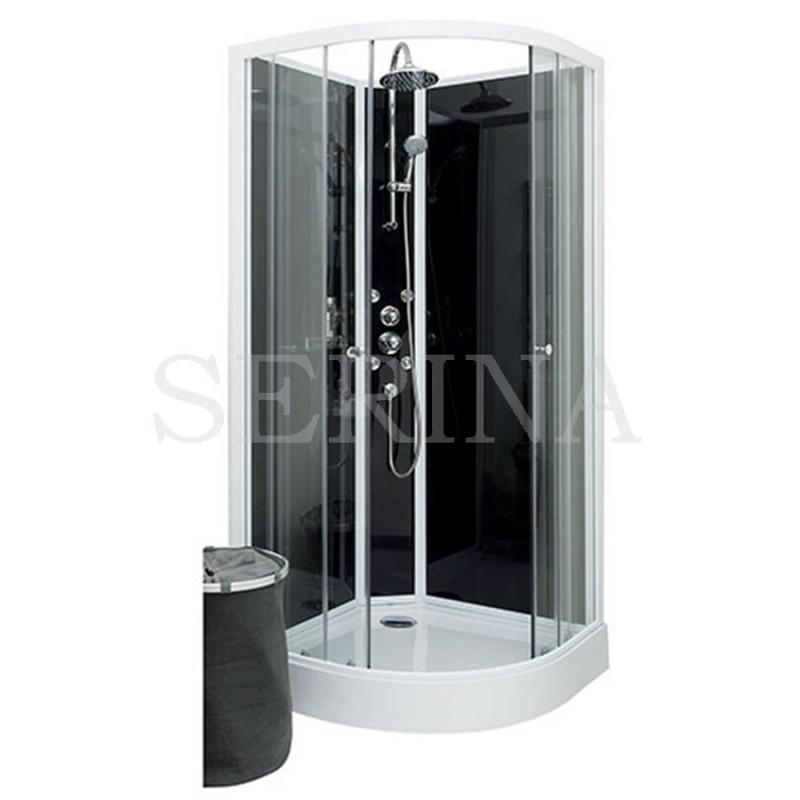 Cabine complète 1/4 de cercle 80x80 hydromassage