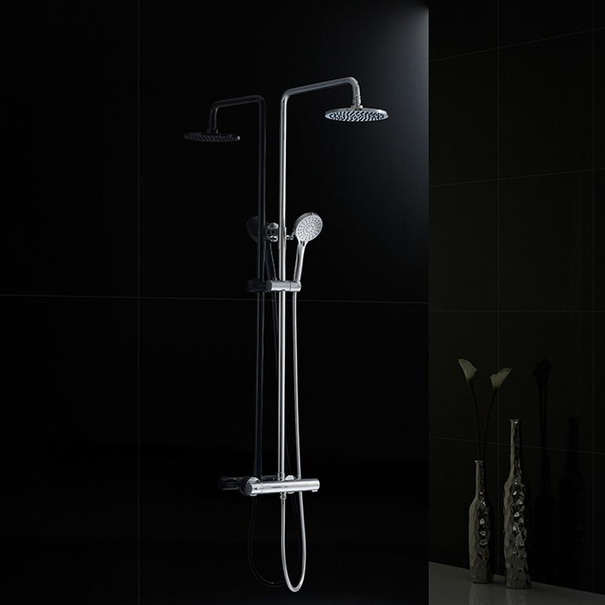 Colonne de douche thermostatique inox rond CEILA