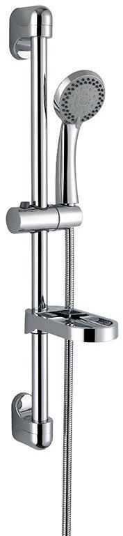 Barre de douche avec douchette en ABS - Moka