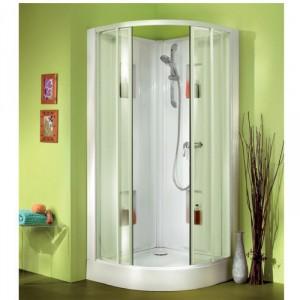 CABINE DE DOUCHE IZI BOX 1/4 ROND PORTES COULISSAN