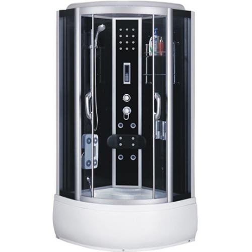 Cabine de douche dangle spacieuse Noir