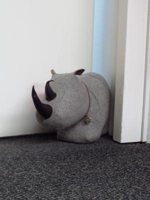 Bloc porte Rhinocéros bleu