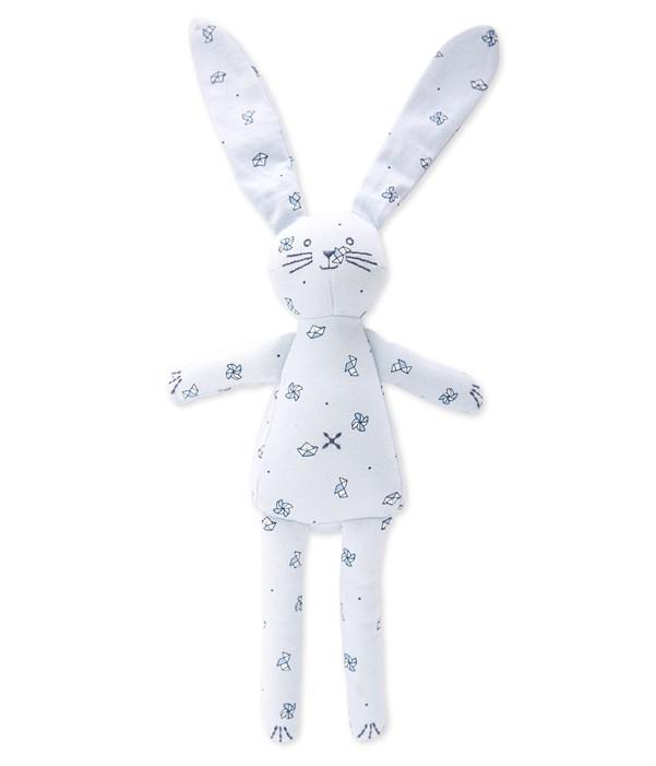 Doudou lapin Petit Bateau bleu