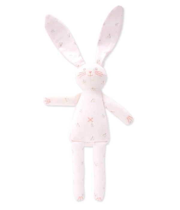 Doudou lapin Petit Bateau rose, blanc