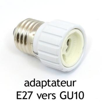 Adaptateur culot E27 vers GU10