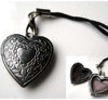 Bijou de portable métal noir porte-photo Bijou de portable métal noir