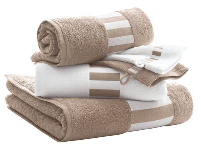 Lot de 1 drap de bain + 2 serviettes + 2 gants, 42