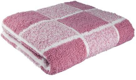 Drap de douche 100x150 Celeste Carreaux rose Drap de douche 100x150 Celeste