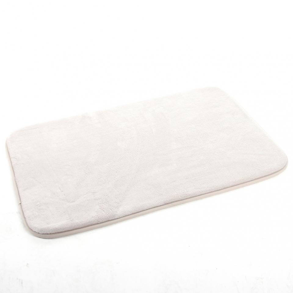 Tapis de salle de bain à mémoire de forme blanc (5