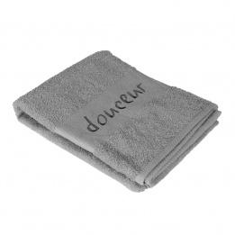 Serviette de bain (70 x 130 cm) brodés Douceur Gri