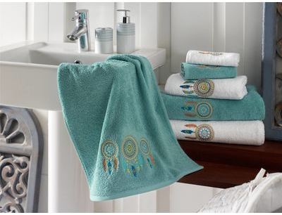 Drap de Douche 70x140cm Brodé ATTRAPE REVES