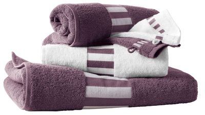 Lot de 1 drap de bain + 2 serviettes + 2 gants, 42
